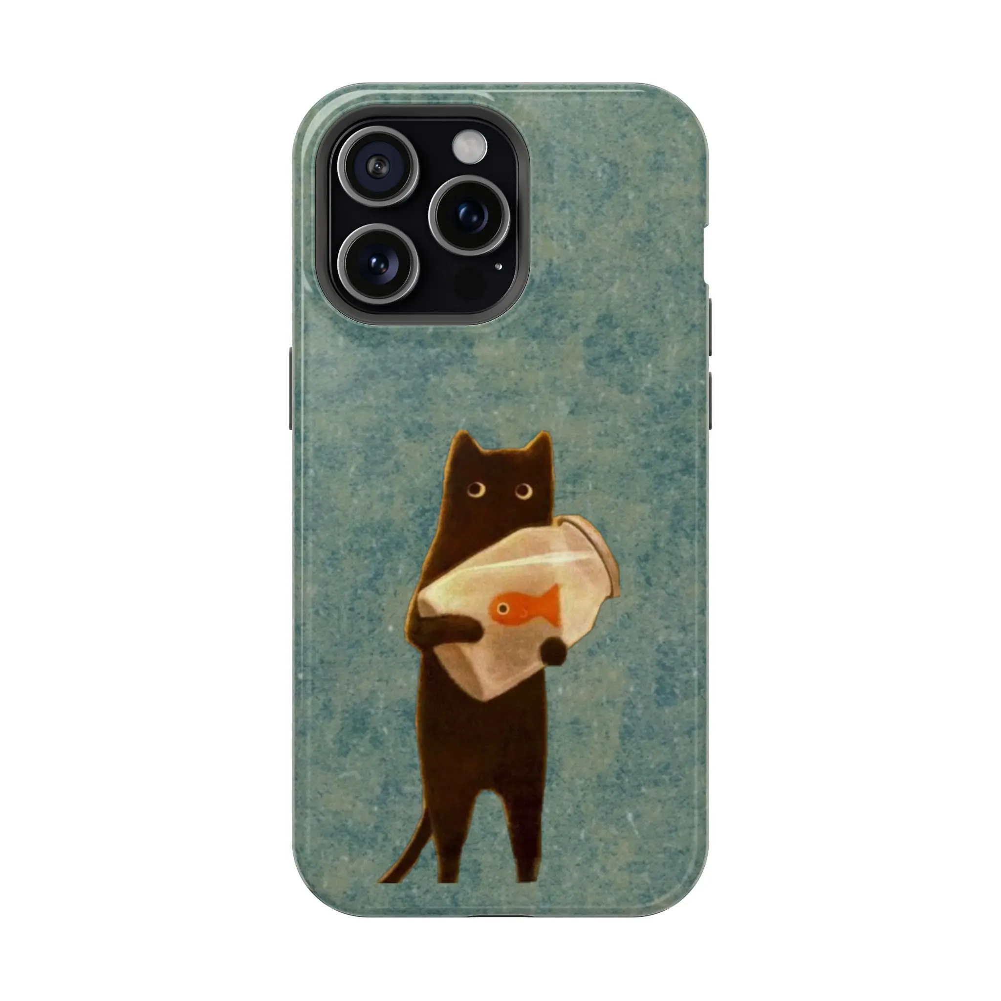 Vintage Black Cat Cellphone Case - Smoking Night Vibes Casing, Shockproof Durable Handheld Devices Accessories, Wireless-Friendly Shell, Compatible With iPhone 11-17 Pro Max X XS and  Samsung Galaxy S21-25, Lover Gift Handle Smartphone