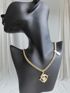 Cadena Enchapada en Oro 14 with Delfines Unisex Necklace Gold Plated Chain Dolphin Pendant Fashion Jewelry