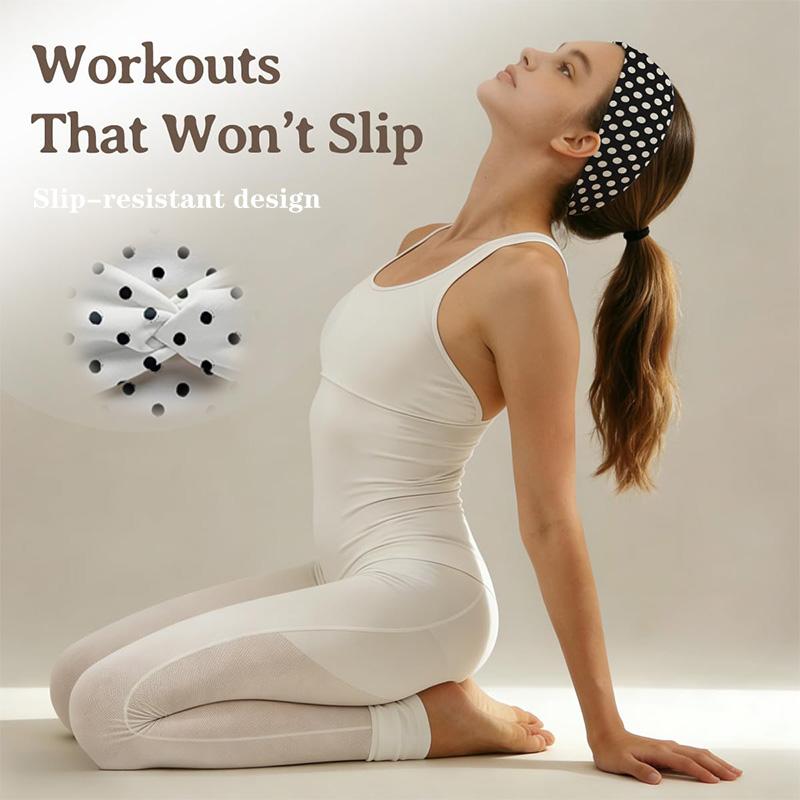 Women's Sporty Sports Headbands (6 Pack) - Elastic Bands, Spandex Cotton, Breathable, Simple Style Hair Accessories for Running Yoga, All Seasons, Ideal Holiday/Birthday Gifts