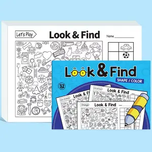 Kids' Seek-and-Find Coloring Book, Shape & Color Activity Workbook, Develop Visual Perception, Sharpen Focus and Attention