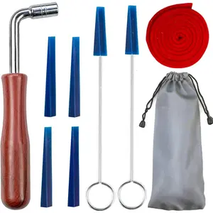 Piano Tuning Kit Professional Piano Tuning Wrench Hammer Rubber Mutes Set 8 count Piano Tuner Tools Kit