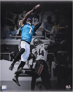 Brian Thomas Jr. Jacksonville Jaguars Autographed "16 x 20" Leaping Catch Spotlight Photograph - Fanatics Authentic Certified