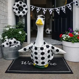 Football Theme Porch Goose Costume, 23 Inch Statue Dress, Court Lawn Football Goose, Garden Patio Sports Party Decor