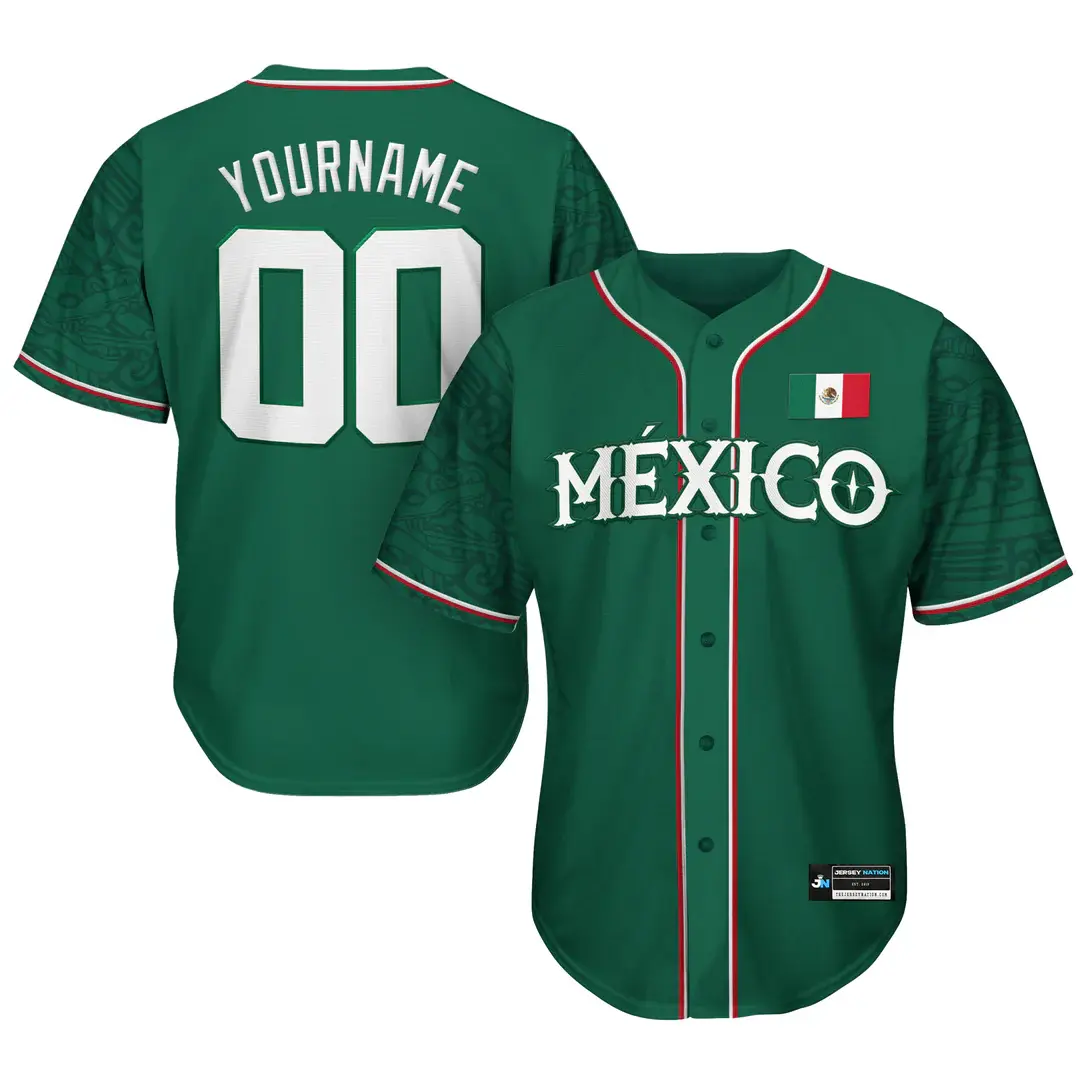Mexico Heritage Custom Baseball Jersey