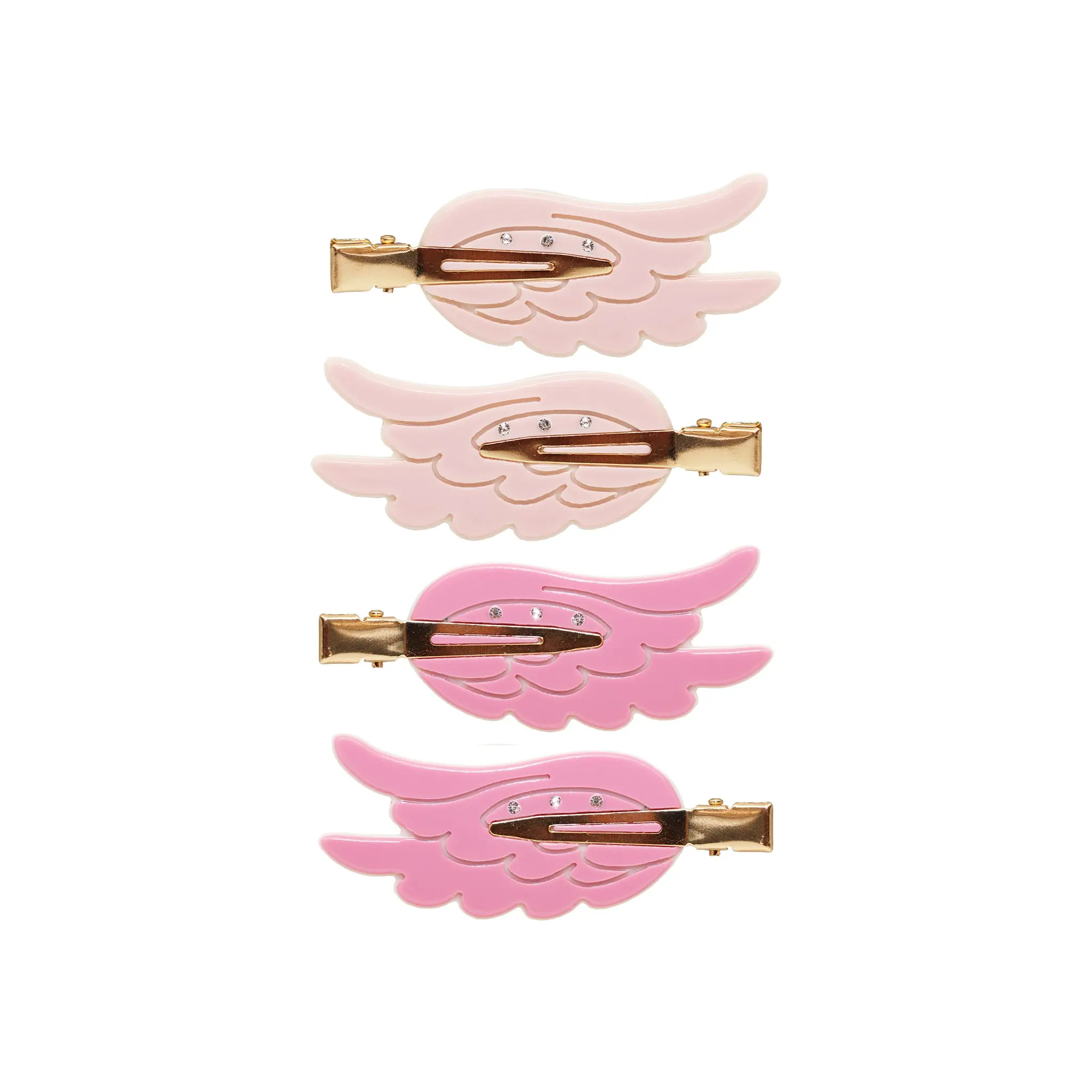 Emi Jay Angel Wing Popstar Clips Creaseless Flat Makeup Hair Clips in Pink Aura