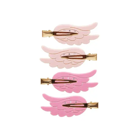 Emi Jay Angel Wing Popstar Clips Creaseless Flat Makeup Hair Clips in Pink Aura