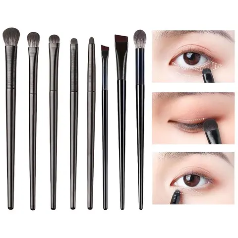 Eye Makeup Brush Set (8 Counts/set), Makeup Brush Kit, Versatile Multifunctional Soft Makeup Brushes For Eye Shadow, Eyebrow Angled Brush, Blush, Lip Gloss, Cosmetics Makeup Tools, Professional Makeup Tools For Women