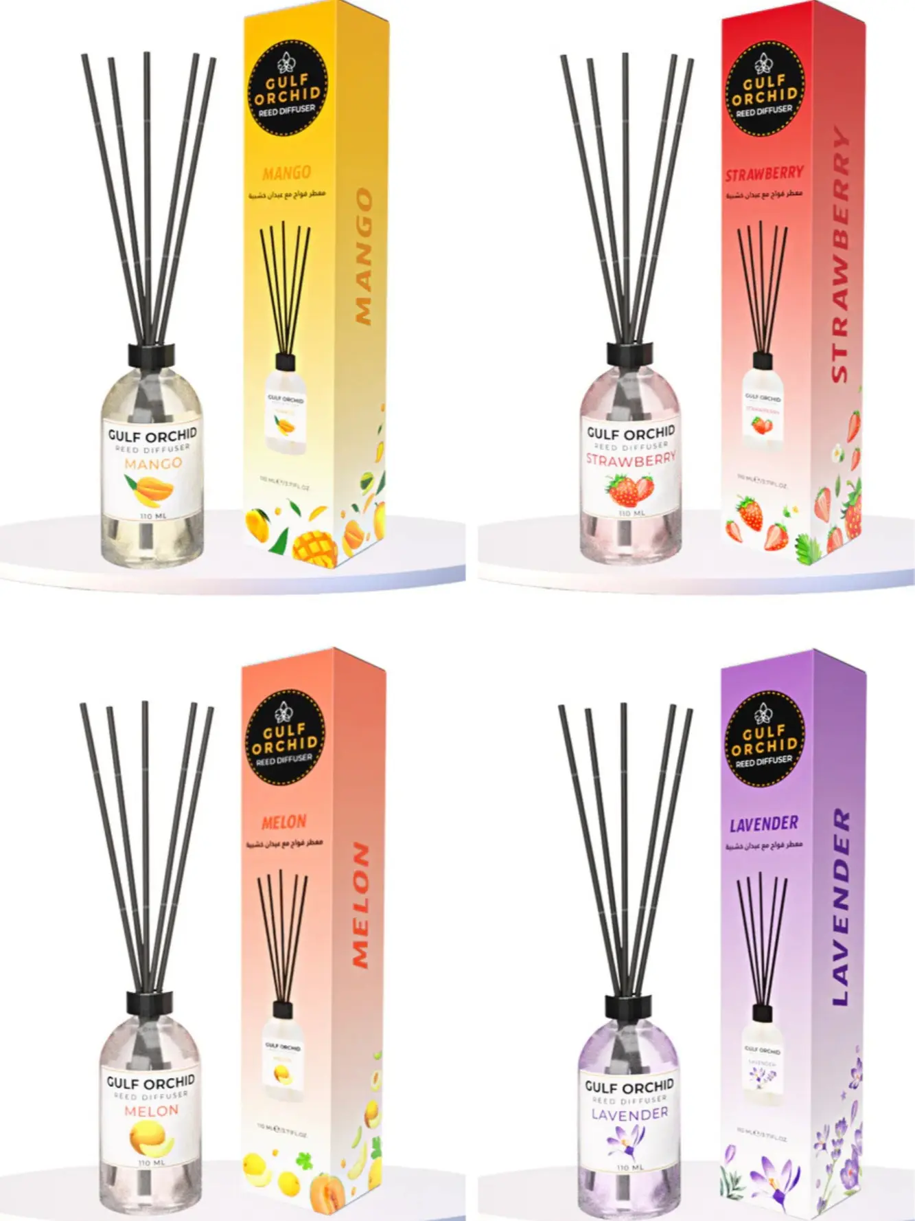 Reed Diffusers Room Fragrance Fresheners Odor Killer Concepts – 110ML (3.72 Fl Oz) Luxury Home Fragrance Reed