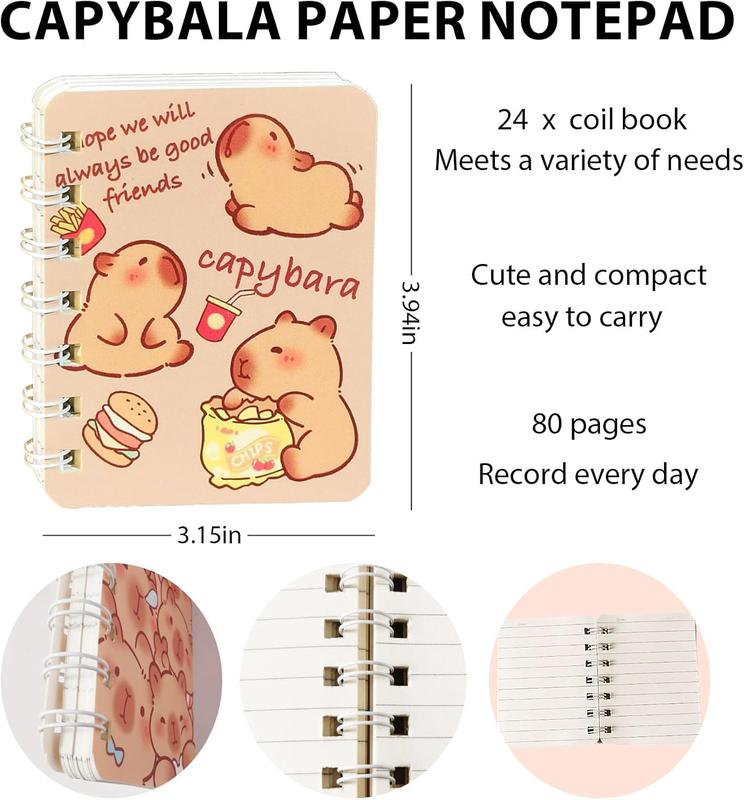 96 count Capybara Gifts Bulk,4-in-1 Ballpoint Pens,Stickers,Notepads,Organza Bulk Gifts Set for Teachers School Office Party Favor Supplies