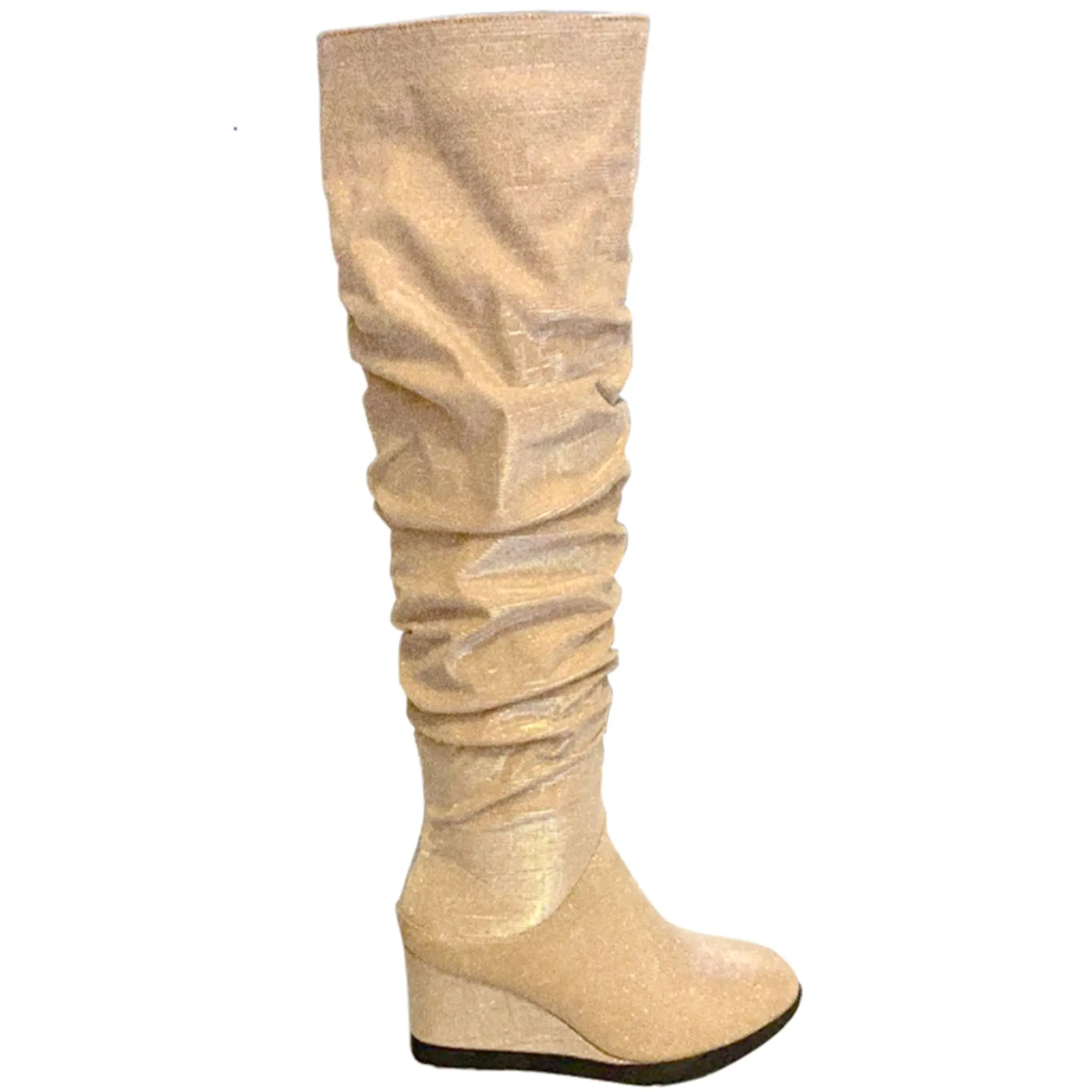 Gigi - Thigh High Glitter Boots