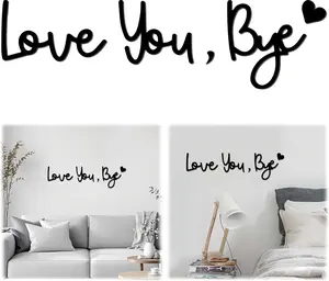 Love You Bye Wood Sign Home Decor,Above Door Topper Decoration,Boho Decor for Window Wall Express Love and Warm for Your Family Lovers,Wall Art Gift Hallway Entryway Door Decorations for House Office