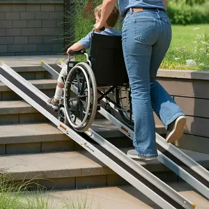 Elite 3-Stage Telescopic Wheelchair Ramp | 3.5'–10' Adjustable | 600 lbs