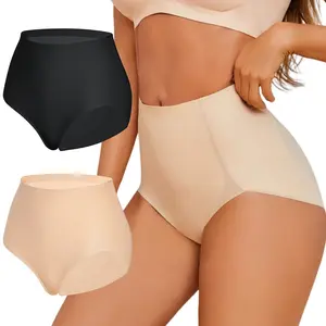 FINETOO Unite Store Seamless Underwear For Women High Waist Full Coverage lingeries  Minimalist Skin Fit Stretch Everyday Briefs S-3XL Womenswear