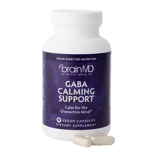 BrainMD - GABA Calming Support | Calm for the Overactive Mind - 90 vegan capsules Health Supplement