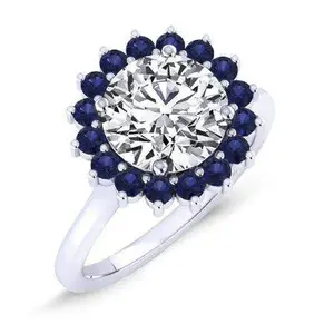 Dicentra - Round Moissanite Bridal Set