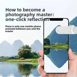 Sky Mirror Photo Artifact Phone Reflection Shooting Clip for Outdoor Travel Selfie Mirror Effect Universal Mount Compatible with All Smartphones TikTok Viral Photography Accessory