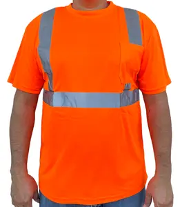 Short Sleeve Orange High Visibility Safety Shirt