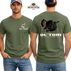 Turkey Hunting Shirt, Wild Turkey Graphic Tee, Gobbler Back Print Hunting Apparel, Spring Turkey Hunter Gift for Men and Women.