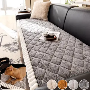 1pc Autumn Winter Plush Thick Non-Slip Sofa Cushion, Luxurious High-End Feel, Round Seat Pad, Comfortable and Durable, Durable Cushions