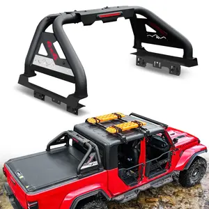 MONOKING Heavy Duty Carbon Steel Universal Roll Bar - Mid-Size & Full-Size, 3rd Brake Light, DIY Color Chase Quality Rack, Tonneau Cover Compatible for 2007-2026 Tacoma, Gladiator, Colorado, Ranger, Canyon, Frontier, Dakota