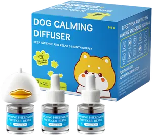 PRO! 30-Day Dog Calming Diffuser - Helps with Stress, Destructive Behavior, Pee Accidents, Separation Anxiety, Barking, Aggression & Chewing - 30-Day Refill Included - Packaging May Vary - Results May Vary
