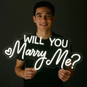 Cool White "Will You Marry Me" LED Neon Sign, Wedding Party Decor, Proposal & Valentine's Day Engagement Gift, Home Wall Lighting summerwins,summerwins Bridal Shower