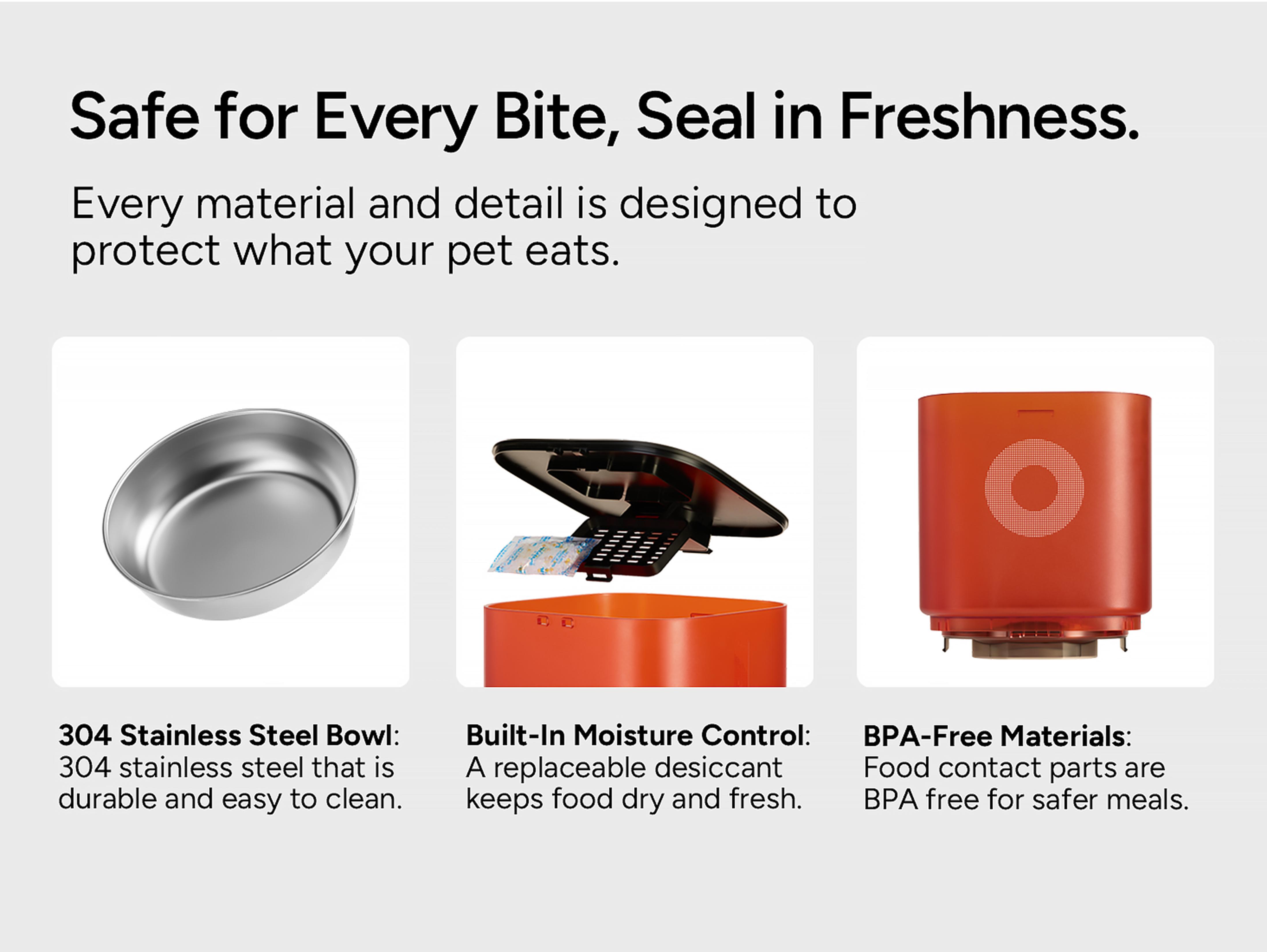 Automatic Cat Feeder with Camera: 6L Automatic Dog Feeder with 2-Way Audio Night Vision Dual Power Supply App Control 2.4G WiFi, Timed Auto Cat Food Dispenser with Stainless Steel Bowl(White）