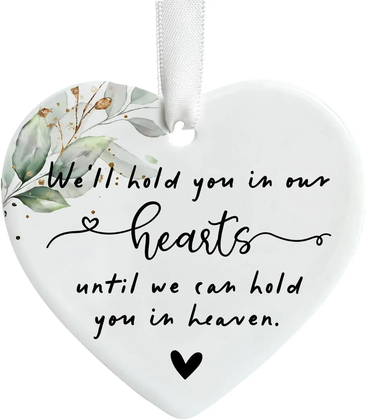 We'll Hold You in Our Hearts Christmas Ornament Loss of Loved One Miscarriage Holiday Ornament Memorial in Memory Remembrance Gift Child Loss Bereavement Gift, Decor, Box