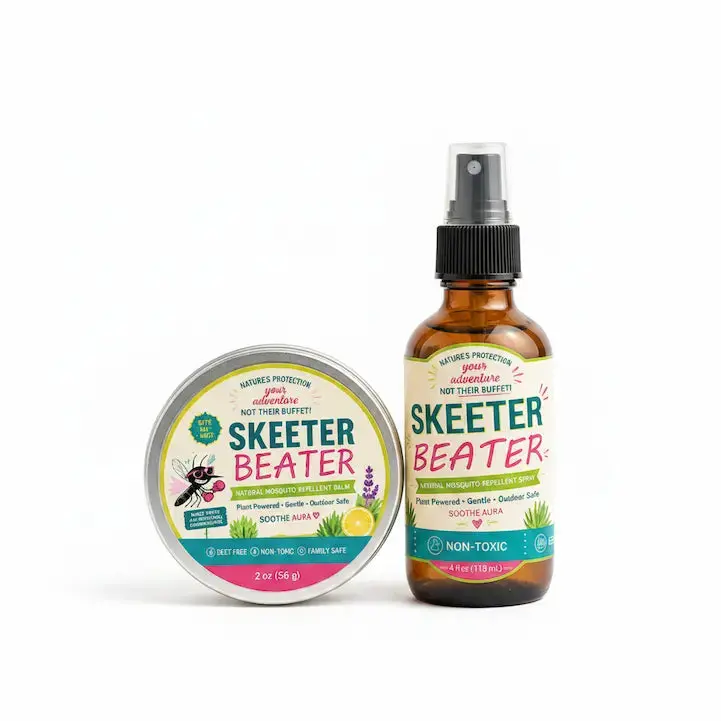 Therapeutic Healthcare Spray & Balm Bundle Pack for Aromatherapy Essential Oil Wellness Support and insect repellent