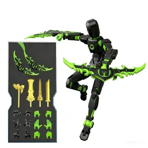 3D printed movable toy robot, featuring various poses and designs, suitable for collection, an ideal desktop decoration, requires assembly, is movable, suitable for party games, and is a multifunctional decorative item