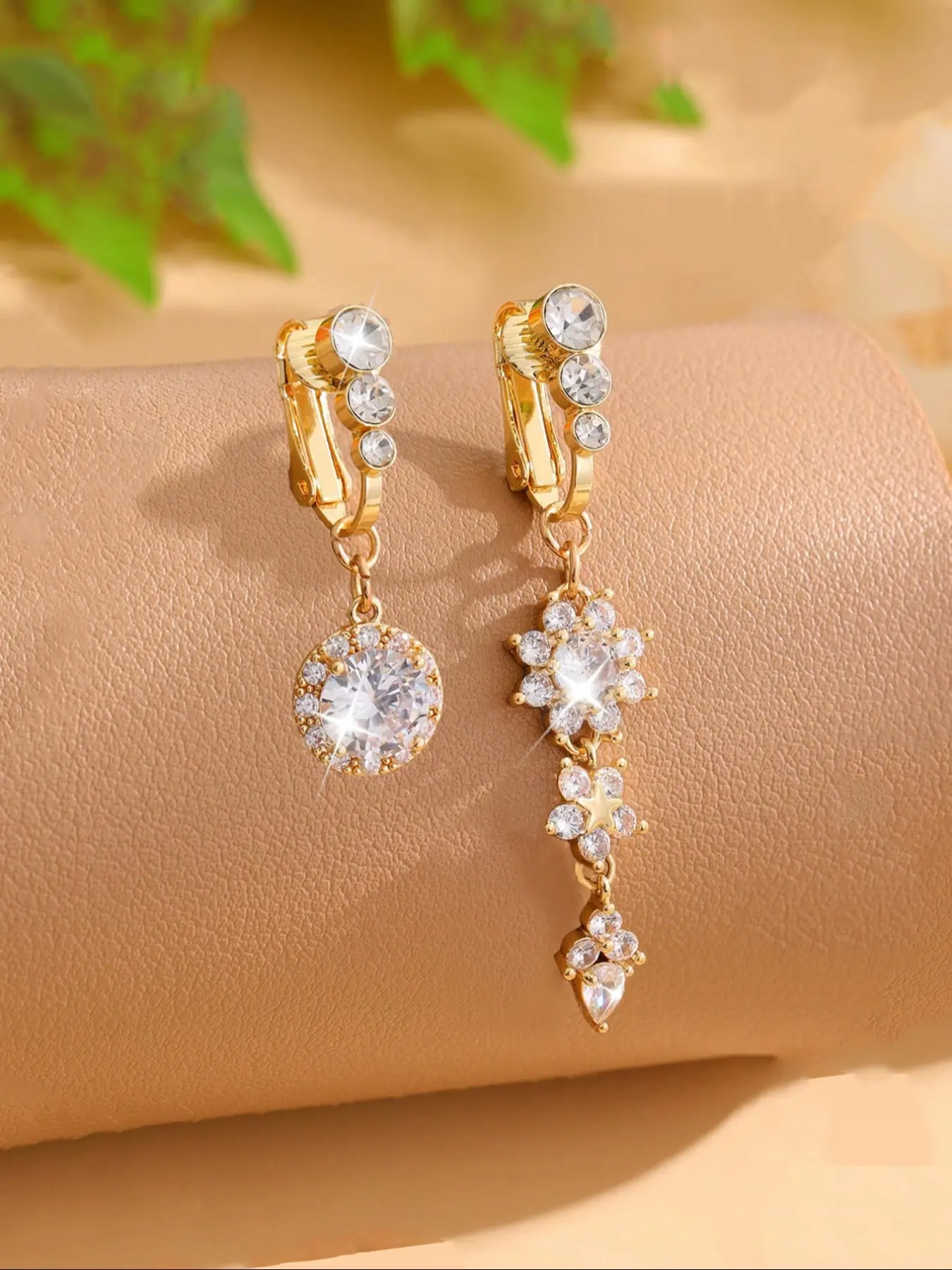 Non-Piercing Belly Button Rings, Square Embellished Belly Jewelry, Rhinestone Belly Ring, Perfect for Women's Daily Wear and Beach Parties, Fake Belly Rings, Body Jewelry, Body Jewellery
