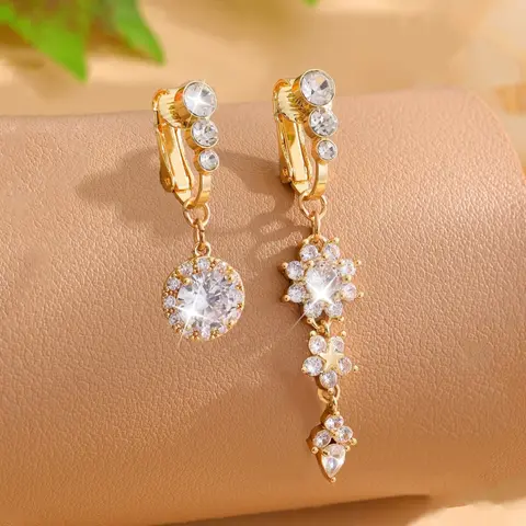 Non-Piercing Belly Button Rings, Square Embellished Belly Jewelry, Rhinestone Belly Ring, Perfect for Women's Daily Wear and Beach Parties, Fake Belly Rings, Body Jewelry, Body Jewellery