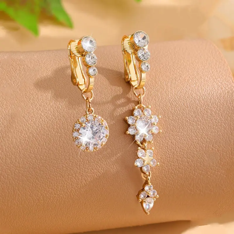 Non-Piercing Belly Button Rings, Square Embellished Belly Jewelry, Rhinestone Belly Ring, Perfect for Women's Daily Wear and Beach Parties, Fake Belly Rings, Body Jewelry, Body Jewellery