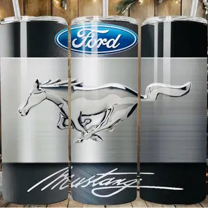 Ford Mustang 20 oz Tumbler - BPA Free, stainless steel, Leak proof, durable, with clear lid