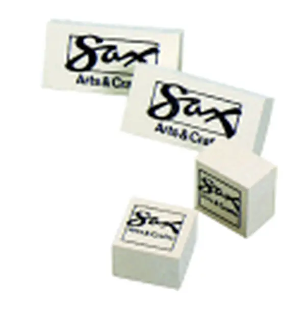 Sax Nonabrasive Soap Eraser, 2 x 1 x 5/8 in, White, Gently Erases Pencil Marks, 12-Pack Office Correction Tool for Students