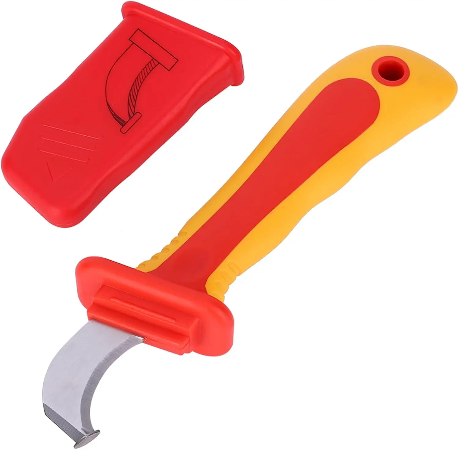 1000V Cable Stripper, IEC60900 Electrician Knife, 210mm/8.3in Insulation Knife Antimagnetic, Antislip Wire Skinning Knife for Instrument Installation and Circuit