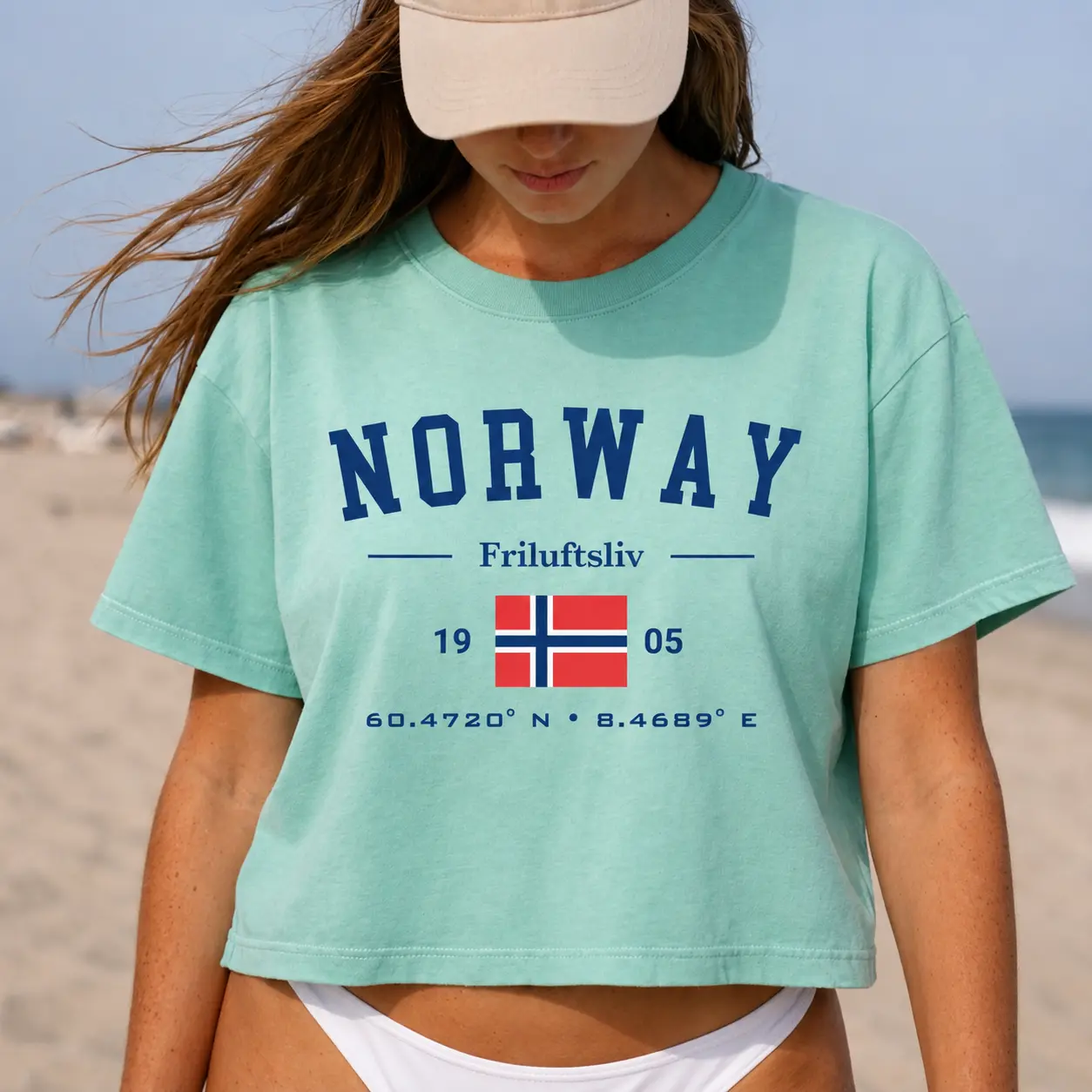 Comfort Colors Norway Flag Boxy Tee