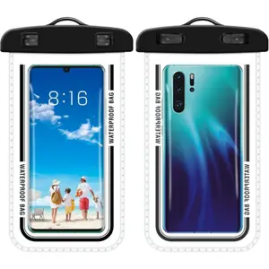Waterproof Phone Pouch, 2 Counts Clear Waterproof Cell Phone Case Lanyard for IPhone 17 Pro Max/Galaxy, 8.3" Essential Dry Bag for Winter Swimming, Cruise Ship, Diving, Kayaking, Soak in Hot Springs, SPA