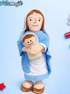 Virgin mary plush pillow, Christian Baptism gift, Thanksgiving Christmas gift, lovely plush gift, Soft and cuddly toy for kids and adults, bedroom decor, home decor, plush doll toy for christmas party holiday home garden decor, cuddly plush comfort toys