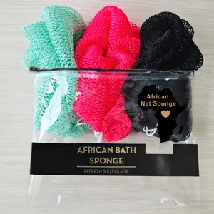 3 PCS Authentic African Exfoliating Net Bath Sponge