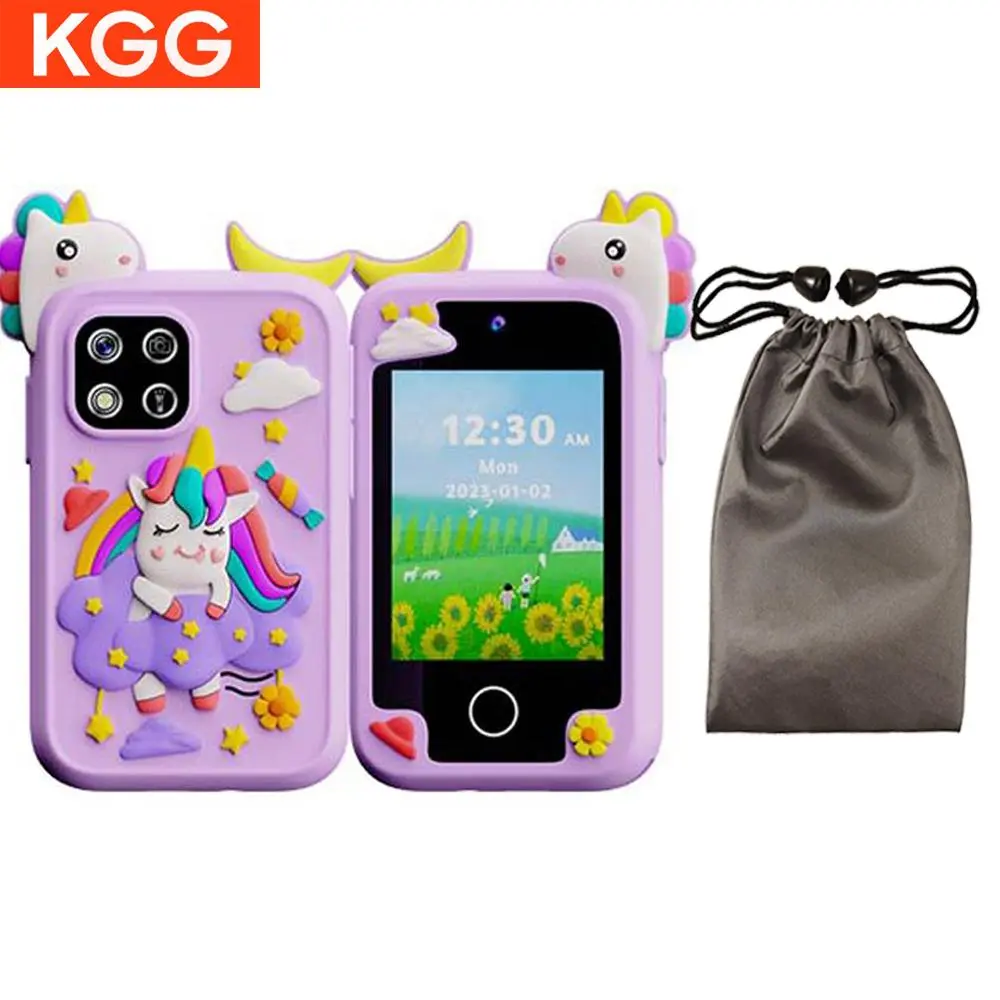 KGG Unicorn Design Smartphone, Cute Cartoon Design Phone with Camera Function, Educational Toy Phone for Boys & Girls, Birthday Gift