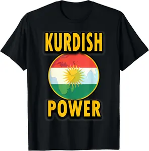 100% Cotton Kurdistan Flag Funny Kurdistan Proud Kurdish Power T-Shirt
