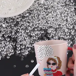 1500PCS Clear Resin Glitter Rhinestones Flat Back 3mm 4mm 5mm Multi Size for DIY Crafts Nail Art Clothing Cup Decoration Accessories