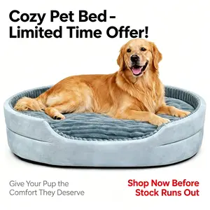 GTPLAYER Dog Bed, Pet Sofa Bed, Plush Dog Couch Bed, Egg Crate Foam Dog Bed, Washable Dog Bed, Removable Cover Pet Bed, Waterproof Base Dog Bed, Non Slip Bottom Dog Bed, Indoor Dog Bed, Grey Dog Bed, Small Medium Large X-Large Dogs, Pet Sleeping Sofa