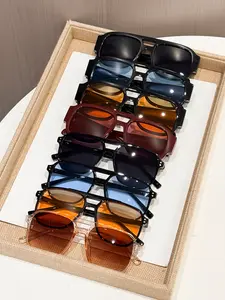 8 Pairs Personalized Pilot Sunglasses Set, Portable Casual Glasses Combo, Ideal for Street Photography, Travel, Fashion Accessories