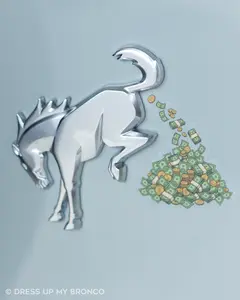 Money Trail — Bronco Rear Emblem Vinyl Decal
