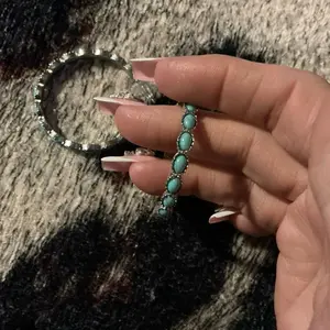Western Style Turquoise Hoop Earrings