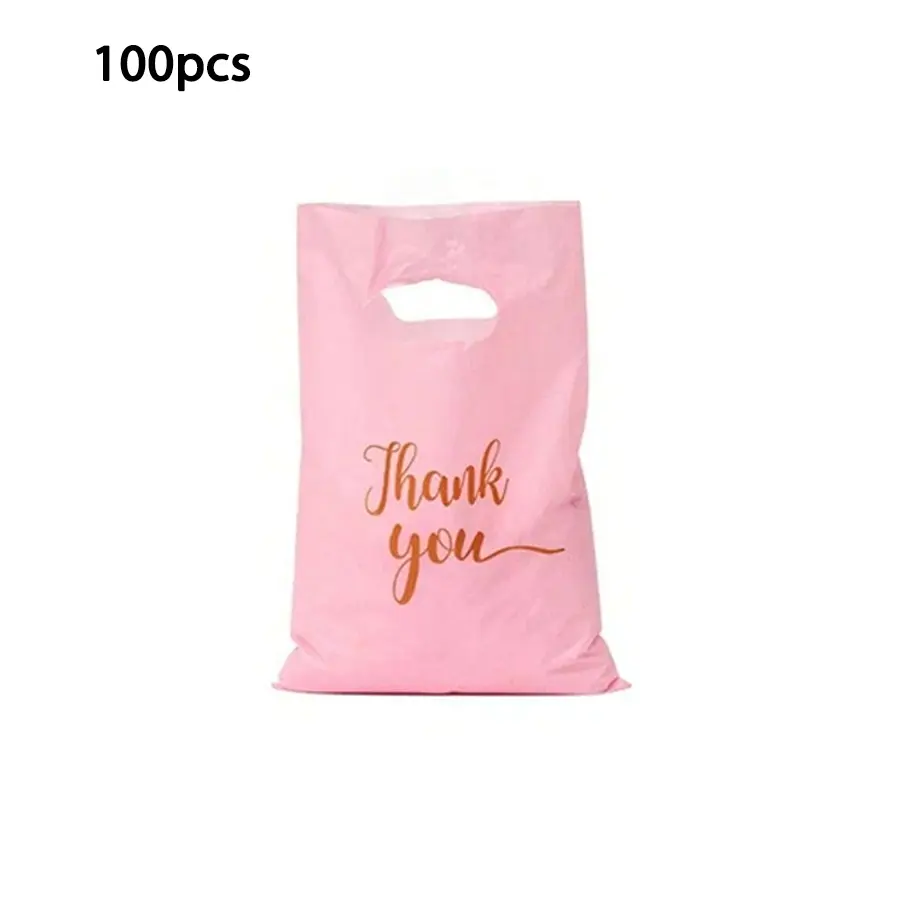 100pcs High-End Gift and Cosmetic Bags, Gift Bags With Handles, Four-Finger Flat Handle Shopping Bags, Cute Aesthetic Party Gift Wraps for Events, Gift Pouch, Gift Packaging