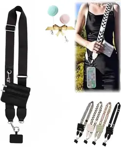 Smart Phone Strap With Zipper Pouch, Anti-loss Phone Strap, Fashionable Phone Lanyard Crossbody For Women & Men,  2024 New Clip and Go Strap