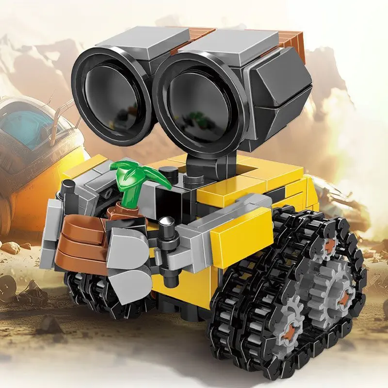 Mini Robot Model Building Kit Set, Desktop Decoration Collection Display, Holiday Birthday Gift, 2 Pieces